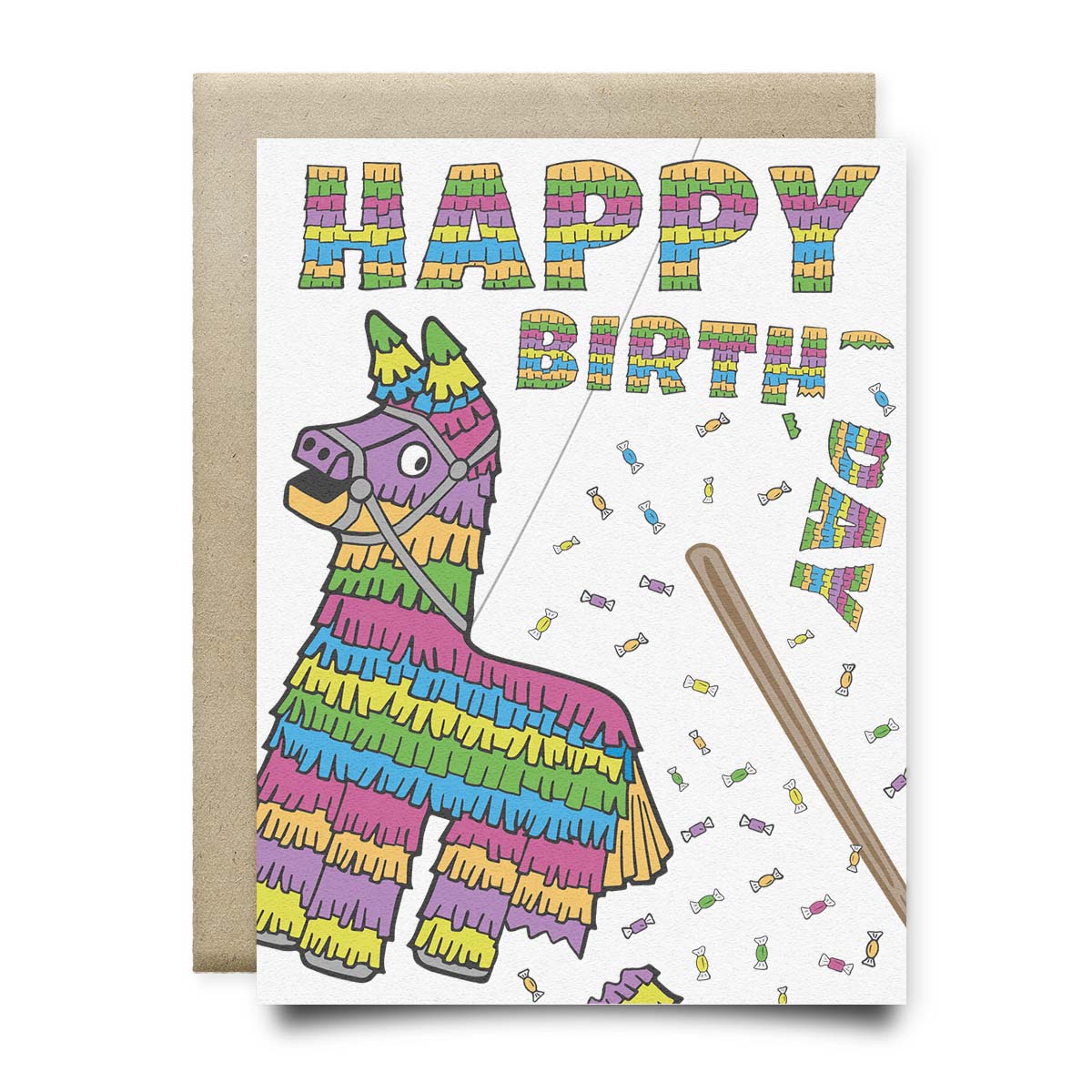 Piñata Spanish birthday card – Graphic Anthology