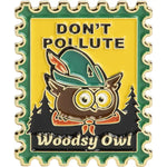 Woodsy Owl Postage Stamp Enamel Pin