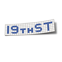 19th Street Blue Tile Sticker