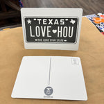 LOVE HOU Postcard - Black