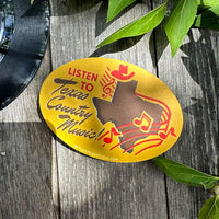 Listen To Texas Country Music Sticker
