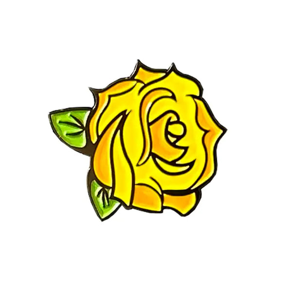 Yellow Rose Enamel Pin