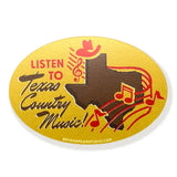 Listen To Texas Country Music Sticker