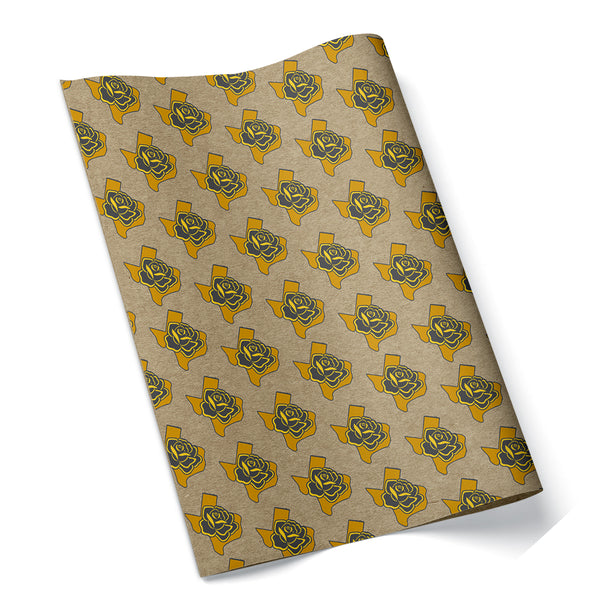 Texas Yellow Rose Wrapping Paper