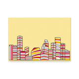 Striped Skyline Print Red/Yellow