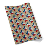 Texas Heart Flag Wrapping Paper