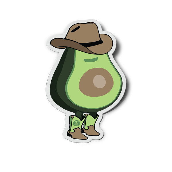 Avocado Cowboy Sticker