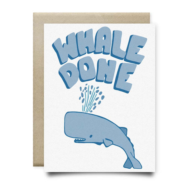 Whale Done Congratulations Card