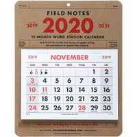 Field Notes 15 Month Work Station Calendar