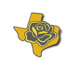 Texas with Yellow Rose Sticker