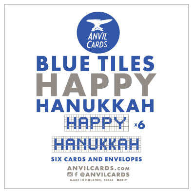 Houston Blue Tiles Happy Hannukkah Card Bundle