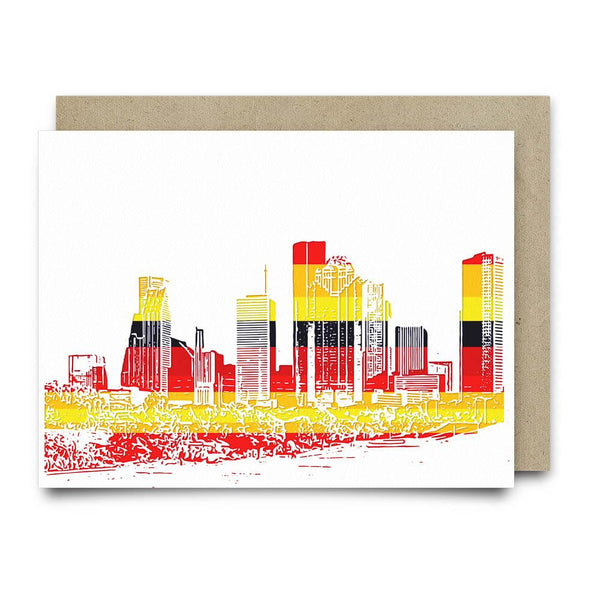 Houston Skyline | Astros Orange and Blue - Cards