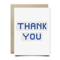 Thank You | Houston Blue Tiles Greeting Card - Cards