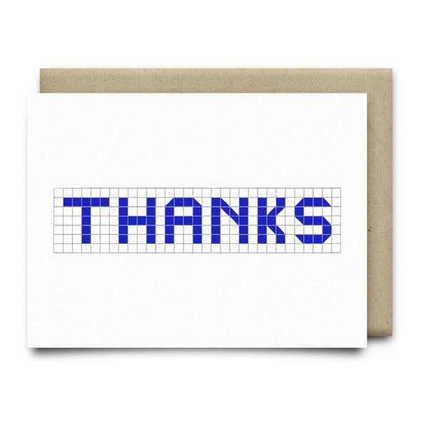 Thanks | Houston Blue Tiles Greeting Card - Cards