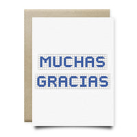 Muchas Gracias | Houston Blue Tiles Greeting Card - Cards
