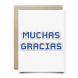Muchas Gracias | Houston Blue Tiles Greeting Card - Cards
