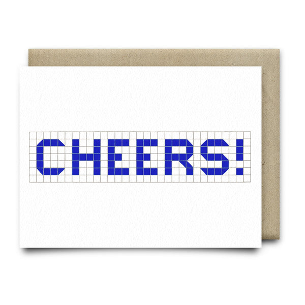 Cheers | Houston Blue Tiles Greeting Card - Cards