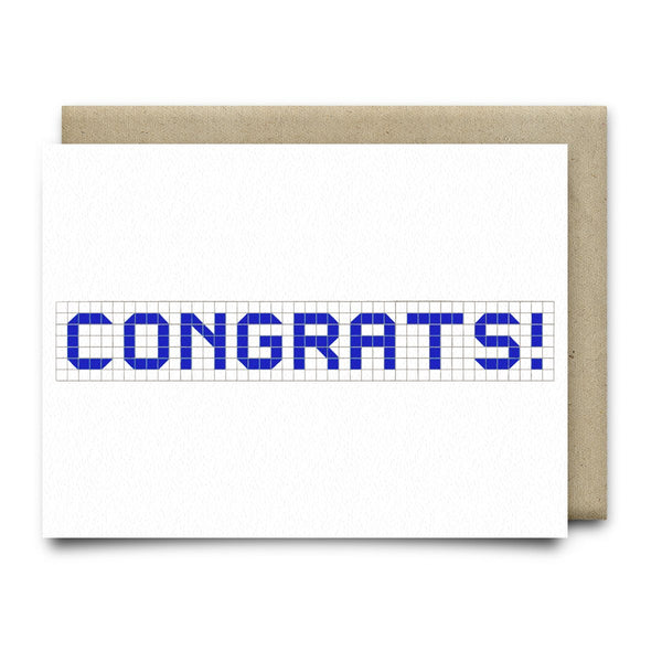 Congrats | Houston Blue Tiles Greeting Card - Cards