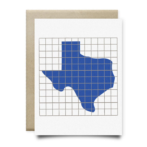 Texas | Houston Blue Tiles Greeting Card - Cards