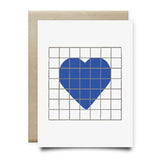 Heart | Houston Blue Tiles Greeting Card - Cards