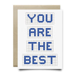 You Are The Best | Houston Blue Tiles Greeting Card - Cards