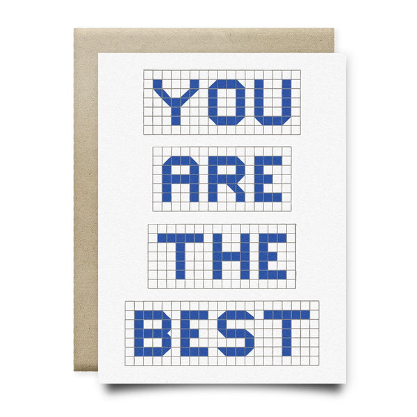 You Are The Best | Houston Blue Tiles Greeting Card - Cards