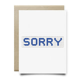 Sorry | Houston Blue Tiles Greeting Card - Cards