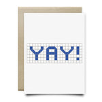 Yay | Houston Blue Tiles Greeting Card - Cards