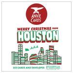 Houston Striped Skyline Christmas Card Bundle
