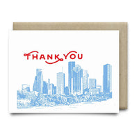 Houston Skyline Thank You Card - Luv Ya Blue - Cards