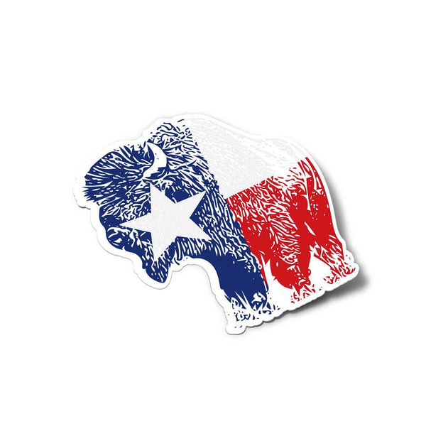 Buffalo Texas Flag Sticker