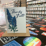 Thanks Y'all Bluebonnets Greeting Card