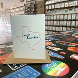 Texas Thank You Card | Orange and Blue