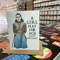 A Girl Has No Age Birthday Card