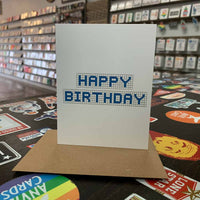 Happy Birthday | Houston Blue Tiles Greeting Card