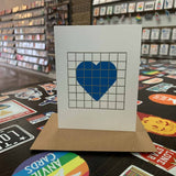 Heart | Houston Blue Tiles Greeting Card