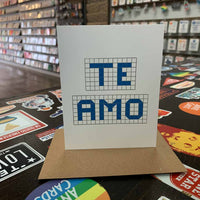 Te Amo | Houston Blue Tiles Greeting Card