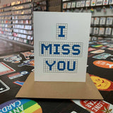 I Miss You | Houston Blue Tiles Greeting Card