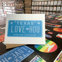LOVE HOU License Plate Card | Luv Ya Blue