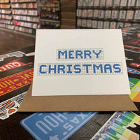 Merry Christmas | Houston Blue Tiles Greeting Card