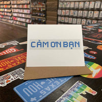 Cam On Ban | Houston Blue Tiles Greeting Card