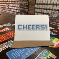 Cheers | Houston Blue Tiles Greeting Card
