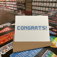 Congrats | Houston Blue Tiles Greeting Card