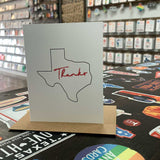 Texas Thank You Card | Red and Black
