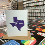 Texas Thank You Card | Purple and Gray