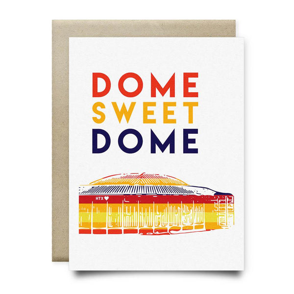 Dome Sweet Dome Greeting Card | Astros Vintage Rainbow - Cards