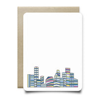 Multicolor Houston Skyline Stationery Set