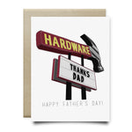 Hardware Sign Thanks Dad Father's Day Card