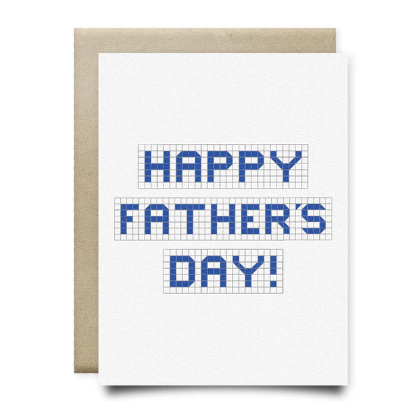 Happy Father's Day Blue Tiles