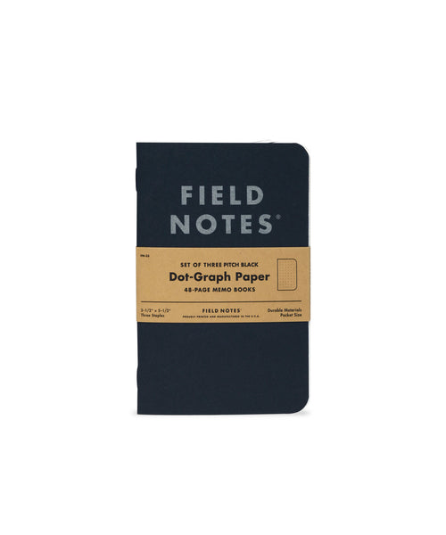 Field Notes Pitch Black Dot Graph Notebook